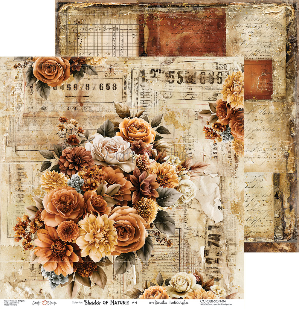 Craft O`Clock Shades Of Nature - a set of papers 12x12 Blokk - Bilde 5