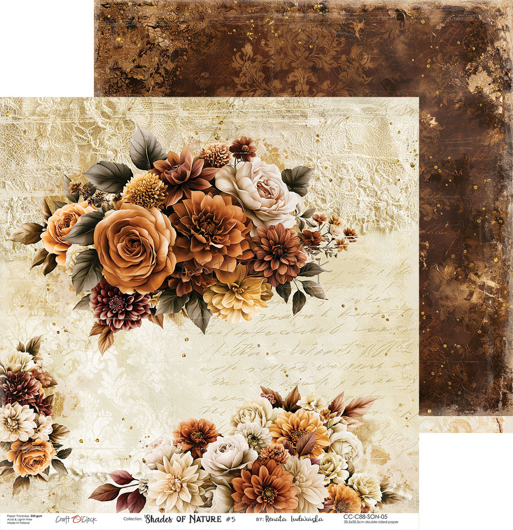 Craft O`Clock Shades Of Nature - a set of papers 12x12 Blokk - Bilde 6
