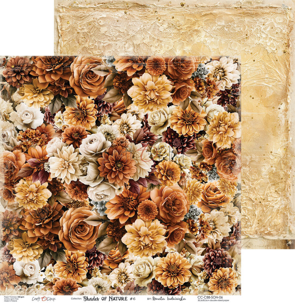 Craft O`Clock Shades Of Nature - a set of papers 12x12 Blokk