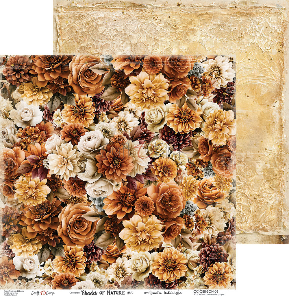 Craft O`Clock Shades Of Nature - a set of papers 12x12 Blokk - Bilde 7
