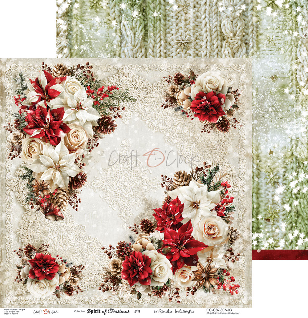 Craft O`Clock Spirit of Christmas - a set of papers 12x12 Blokk - Bilde 3