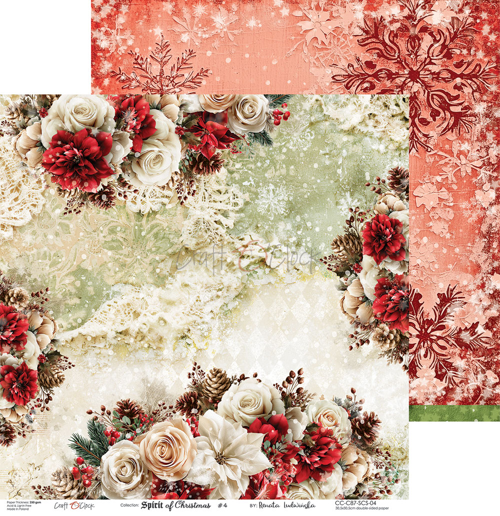Craft O`Clock Spirit of Christmas - a set of papers 12x12 Blokk - Bilde 4