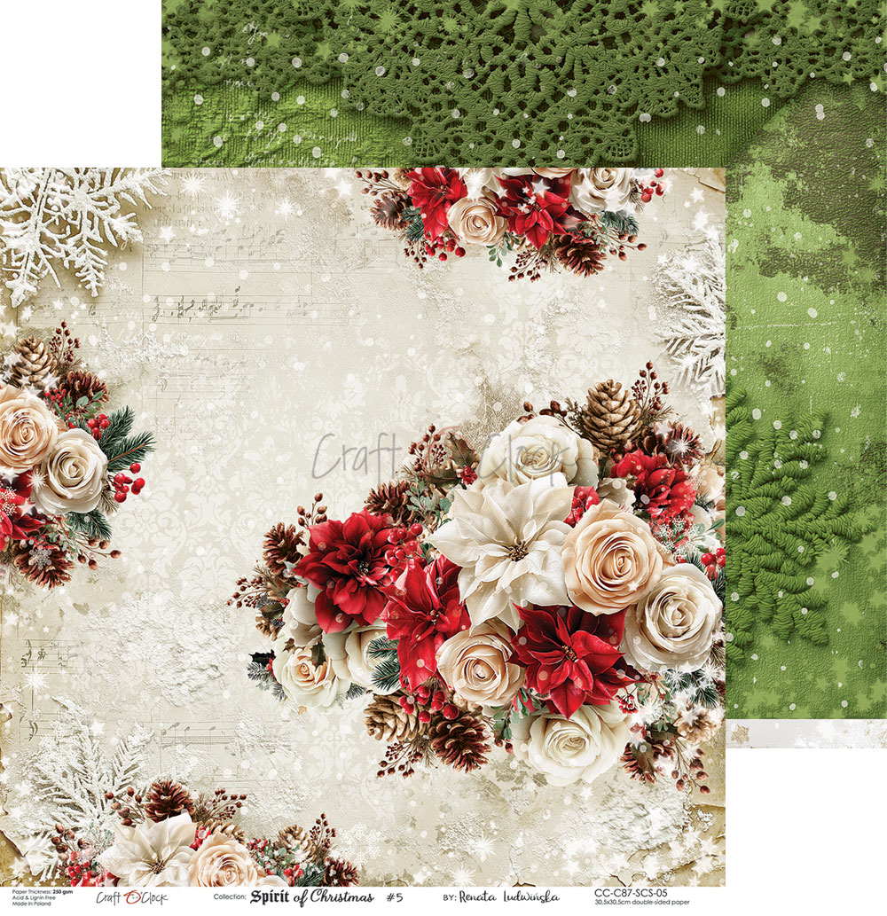 Craft O`Clock Spirit of Christmas - a set of papers 12x12 Blokk - Bilde 5