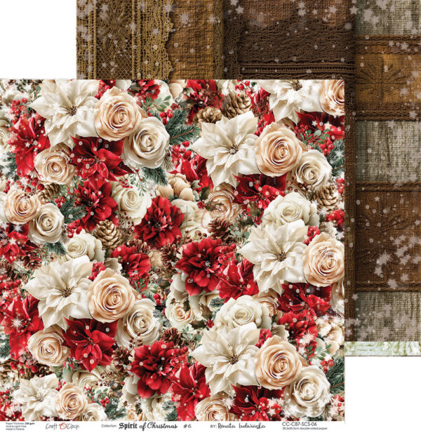 Craft O`Clock Spirit of Christmas - a set of papers 12x12 Blokk