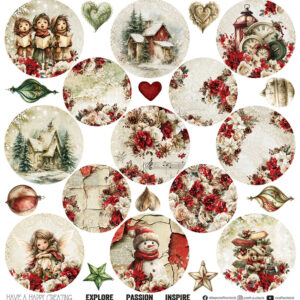 Craft O`Clock Spirit of Christmas - a set of papers 12x12 Blokk - Bilde 8