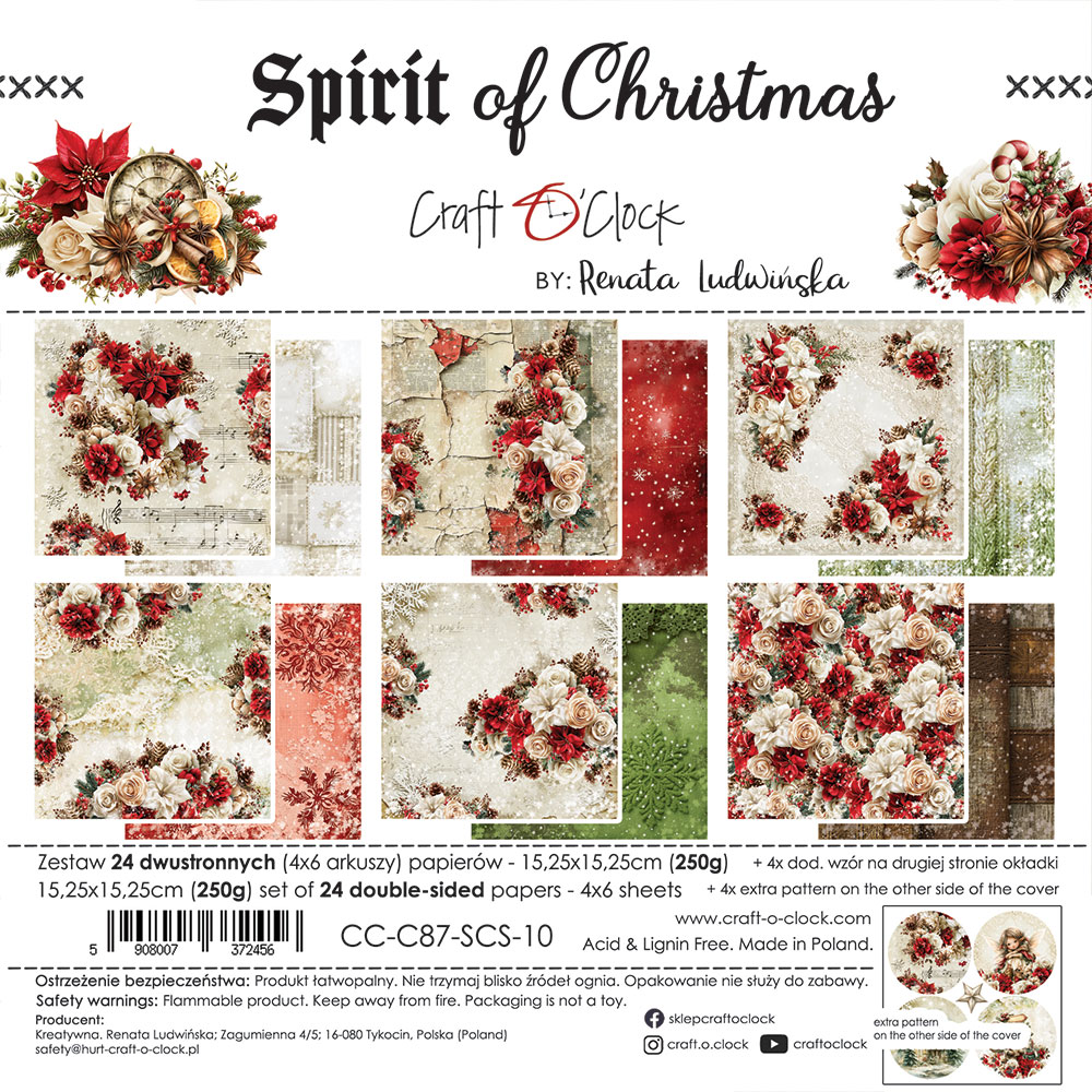 Craft O`Clock Spirit of Christmas - a set of papers 6x6 Blokk - Bilde 1