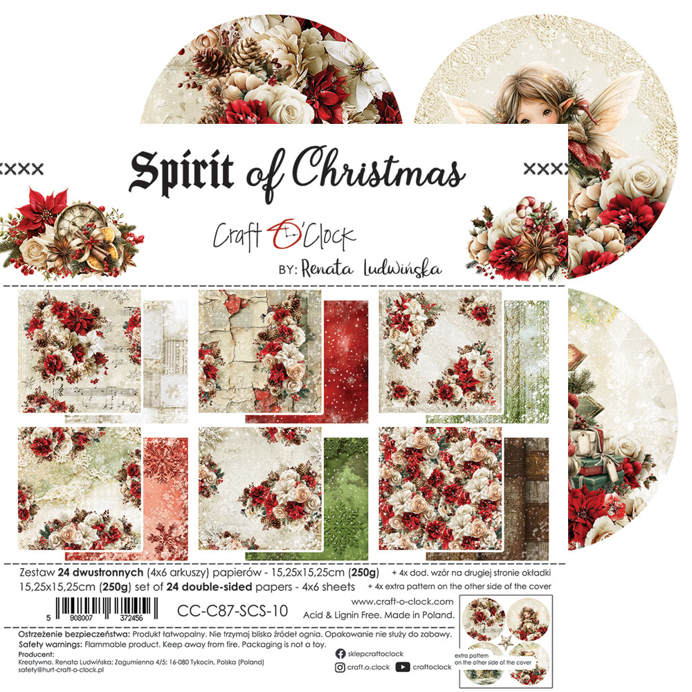 Craft O`Clock Spirit of Christmas - a set of papers 6x6 Blokk - Bilde 8