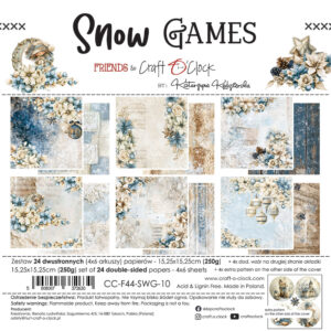 Craft O`Clock Snow Games - a set of papers 6x6 Blokk - Bilde 1