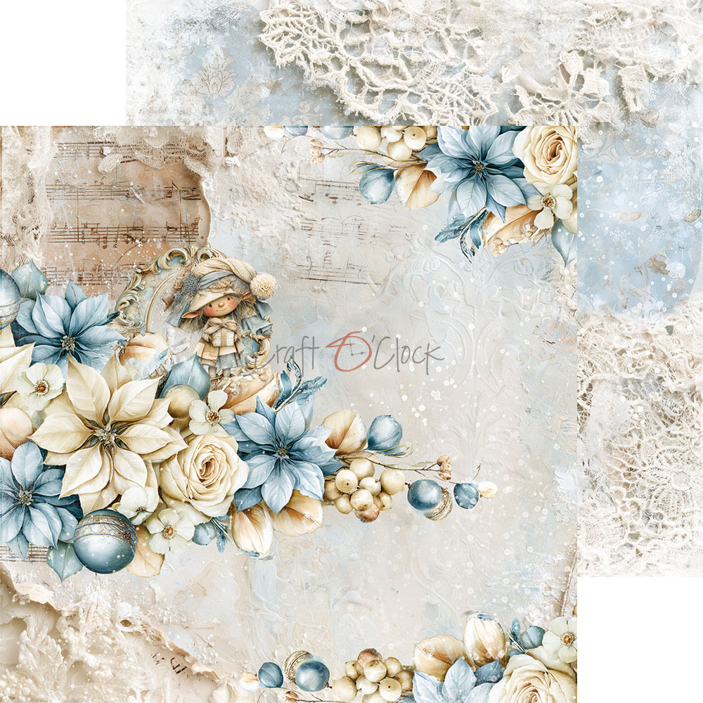 Craft O`Clock Snow Games - a set of papers 6x6 Blokk