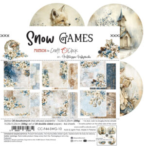 Craft O`Clock Snow Games - a set of papers 6x6 Blokk - Bilde 8