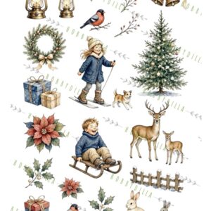 Rispapir Jul 1094 Clip Art Utelek Blå