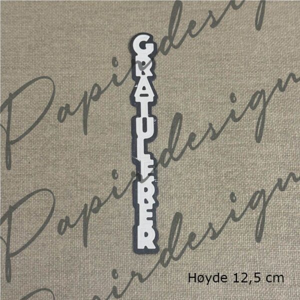 Papirdesign Die - Gratulerer 33