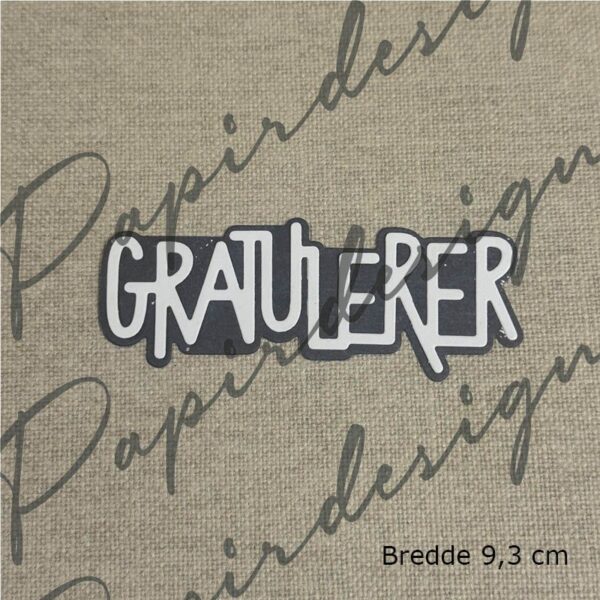 Papirdesign Die - Gratulerer 34