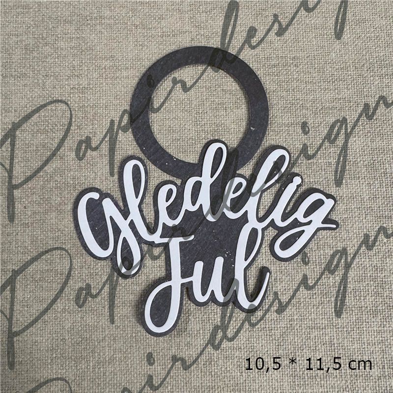 Papirdesign Die - Gledelig Jul Flasketag - Bilde 1