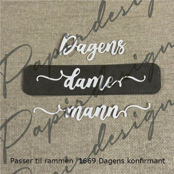 Papirdesign Die - Dagens mann og dame - Passer som tilbehør til diesen Pd1669