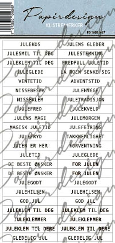 Papirdesign Klistremerker - Jul 7