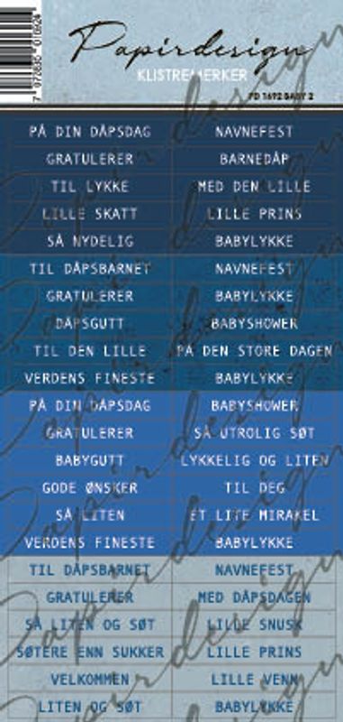 Papirdesign Klistremerker - Baby 2