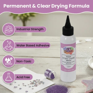 Art Glitter Glue - Clear - 16 oz - Bilde 3