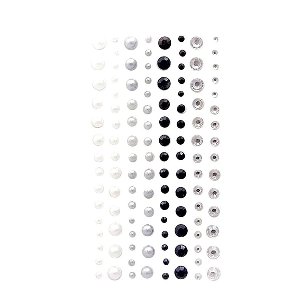 dpCraft Halvperler og strass m/lim 120stk – Mono Jewels