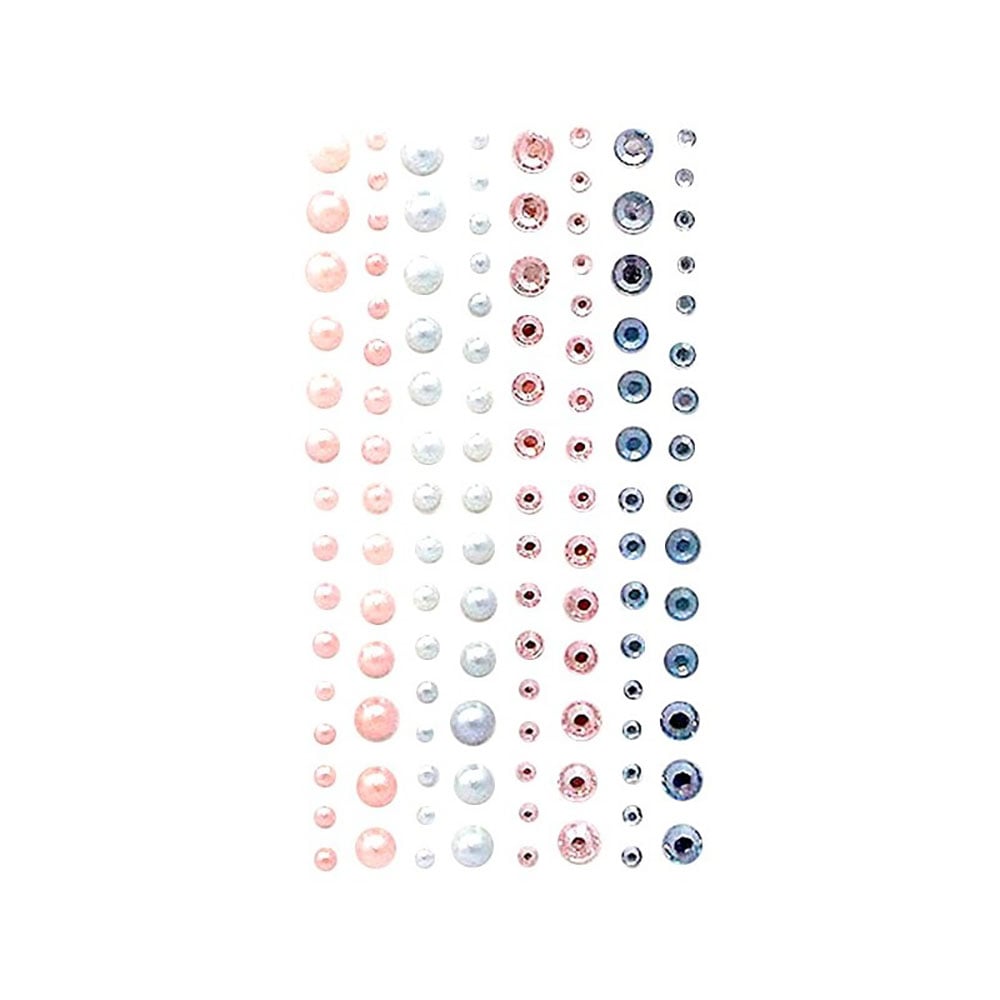 dpCraft Halvperler og strass m/lim 120stk – Sweet - Bilde 1