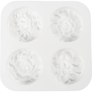 Silikonform Rund med blomstermønster - Bilde 2