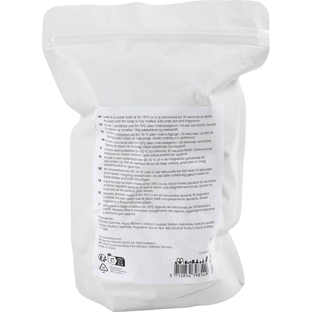 Såpemasse Hvit - 500g