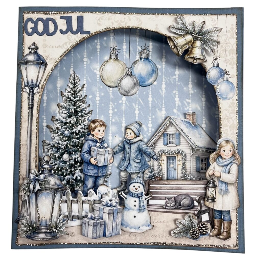 Julekit 37  Dybdekort Blå/Beige Jul
