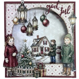 Julekit 38 Dybdekort Burgunder jul - Bilde 1